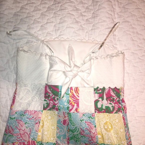Lilly pulitzer strapless dress size 6 - Picture 4 of 8